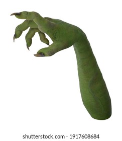 Goblin Hand 3D Illustration On White Background