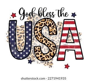 God bless the usa, america 4th of July t-shirt design, American independence day, patriotic, sublimation design - Powered by Shutterstock