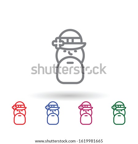 God multi color icon. Simple thin line, outline of mythology icons for ui and ux, website or mobile application