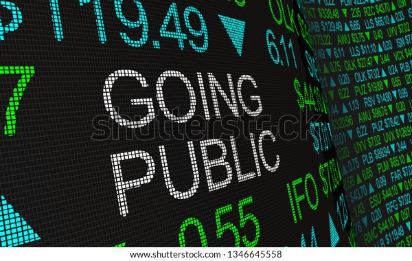 Going Public Stock Market Initial Offering\
IPO 3d\
Illustration
