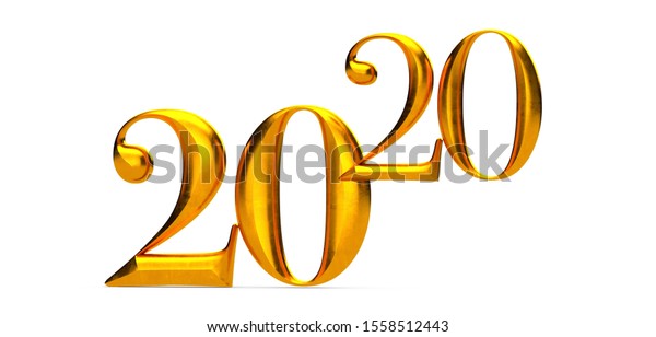 Gold 2020 Year Concept Classic Stock Illustration 1558512443