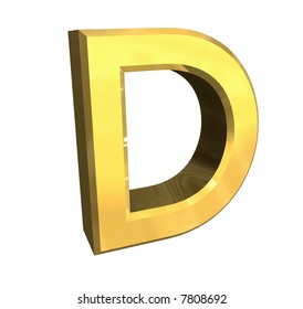 Gold 3d Letter D Stock Illustration 7808692 | Shutterstock