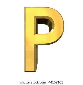 Gold 3d Letter P Stock Illustration 44159101 | Shutterstock