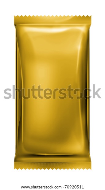 Gold Aluminum Foil Pack Zigzag Trim Stock Illustration 70920511