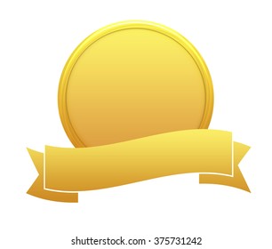 Gold Award Ribbons Recommendation Stock Illustration 375731242 ...