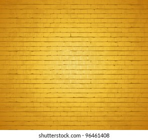 Gold Background. Brick Wall.