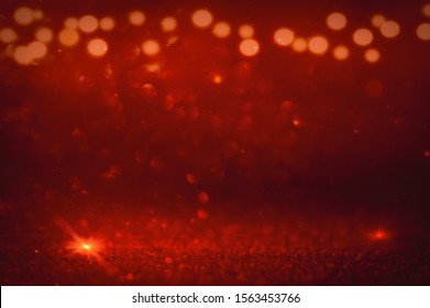 Gold Background Red Bokeh Christmas Lights Christmas Christmas