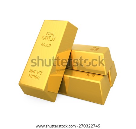 Gold Bars Isolated