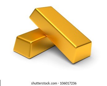 Gold Bars Isolated On White Photo Stock Vector (Royalty Free) 246439114