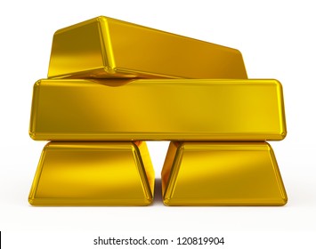 Gold Bars Stacked