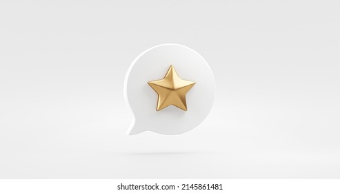 Gold Best Star Rating 3d Icon Design Element Isolated On White Background Of Success Evaluation Rank Symbol Or Satisfaction Product Quality Sign Feedback And Golden Premium Customer Experience Review.