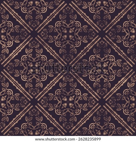 Gold and black geometric pattern inspired by traditional tie-dye and block print textile design. symmetrical seamless repeat suitable for digital backgrounds, fabric wallpaper block print textile bg