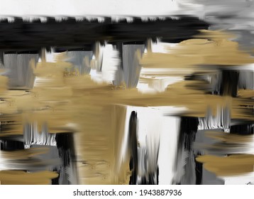 Gold Black And Gray Texture Abstract Art