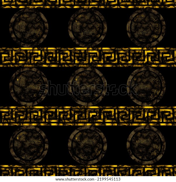 Gold brown rusty ornament pattern seamless\
background texture can use for printing or fabric, ancient ornament\
style flower, brick