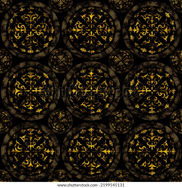 Gold brown rusty ornament pattern seamless\
background texture can use for printing or fabric, ancient ornament\
style flower, brick