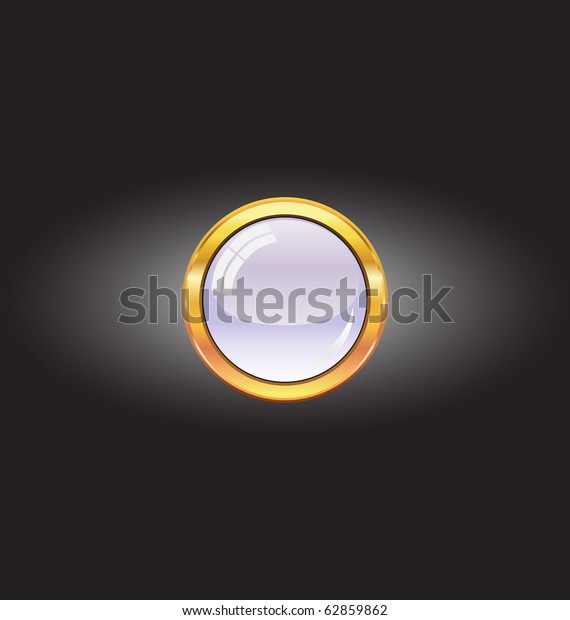 gold button with neon\
light
