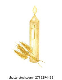 Vela oro con cruz