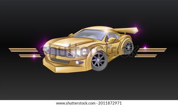 Gold car, driver\'s\
award, premium,\
luxury.