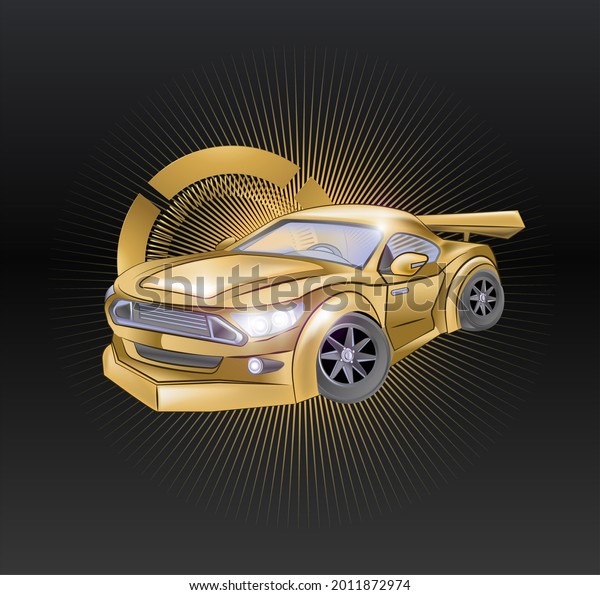 Gold car, driver\'s\
award, premium,\
luxury.