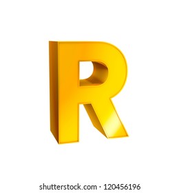 3d Text Orange R Alphabet Big Stock Vector (Royalty Free) 1924875512