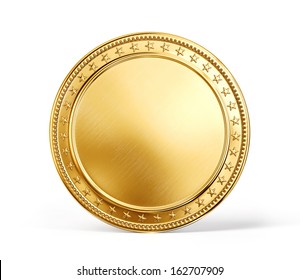 gold coin isolated on a white background