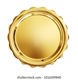 Golden Wax Seal On White Background Stock Illustration 761148976 ...