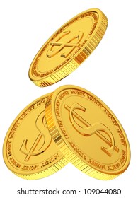 Gold Coins Dollar Sign Stock Illustration 109044080 | Shutterstock