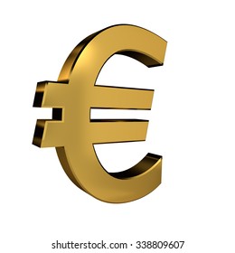 Gold Colored Euro Symbol Stock Illustration 338809607 | Shutterstock