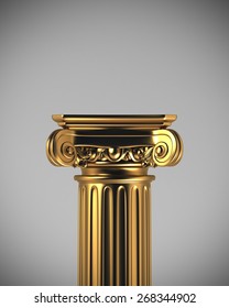 Gold Column Pedestal