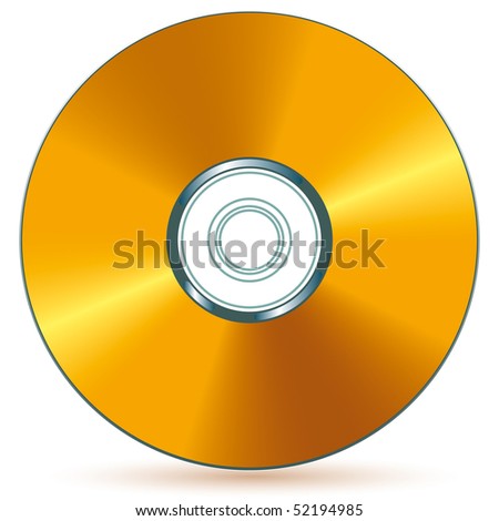 Gold compact disc - blend and gradient only