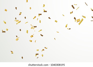 Gold Confetti Background Vector Gold Confetti Stock Vector (Royalty ...