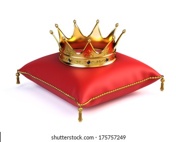 Royal Crown On Pillow Images, Stock 
