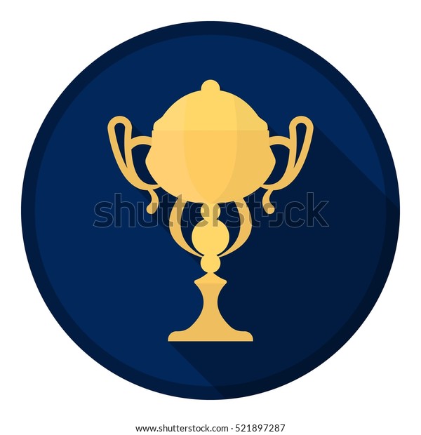 Gold Cup Icon Flat Style Isolated Stock Illustration 521897287