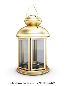 Gold Decorative Lantern Old Style Isolated Stock Illustration 248336491 ...