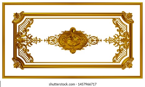 gold gilded motif with frame