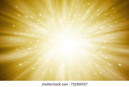 Gold Glitter Sparkles Rays Lights Bokeh Stock Illustration 732305557 ...