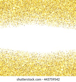 Gold Glitter Texture Borders Over White Stock Vector (Royalty Free ...