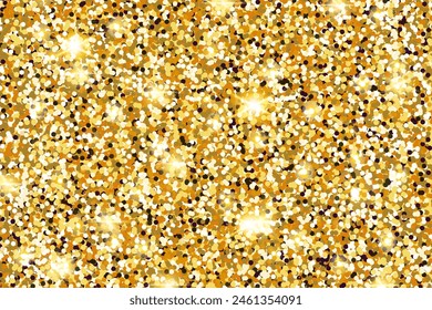 Gold glitter texture. Gold sparkles for vip card, exclusive, gift certificate, luxury store, privilege shopping, voucher, present. Vector illustration gold glitter texture, horizontal background.  - Powered by Shutterstock