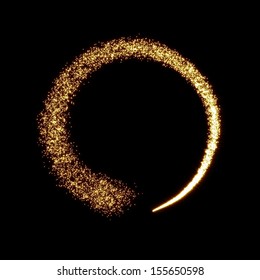 Gold Glittering Star Dust Circle