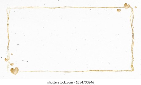 Gold Glittery Rectangle Frame Background