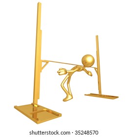 Gold Guy Pole Vault Bar Limbo