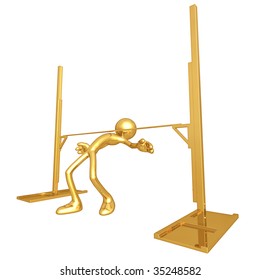 Gold Guy Pole Vault Bar Limbo