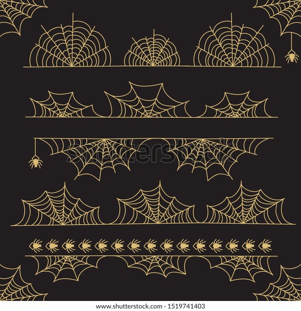 Gold Halloween frame\
border and dividers