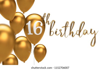 1,034 Happy 16th birthday in gold Images, Stock Photos & Vectors ...