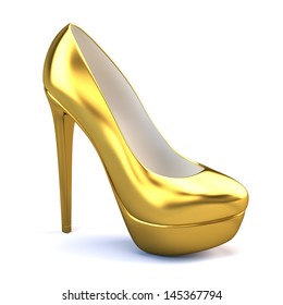gold high heel sneakers