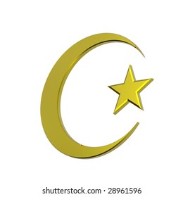 Gold Islamic Religious Sign Isolated On Stock Illustration 28961596 ...