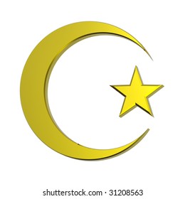 Gold Islamic Religious Sign Isolated On Stock Illustration 31208563 ...