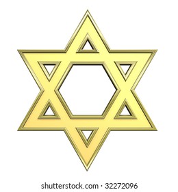 Gold Judaism Religious Symbol Star David Stock Illustration 32272096 ...