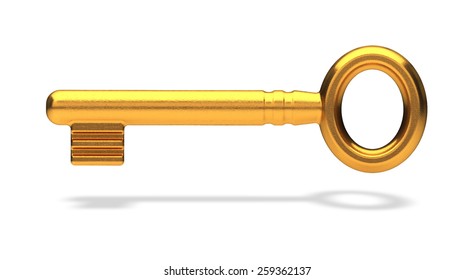 3d Render Gold Key Stock Illustration 201989887 