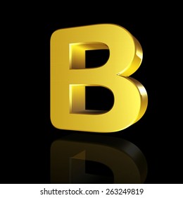 Gold Letter B 3d Isolated On Stock Illustration 263249819 | Shutterstock